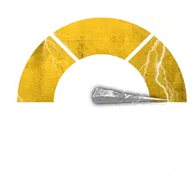 Yellow speed gauge labeled Fastest for RIP Fast-Pass ticket option at Folklore Haunted House